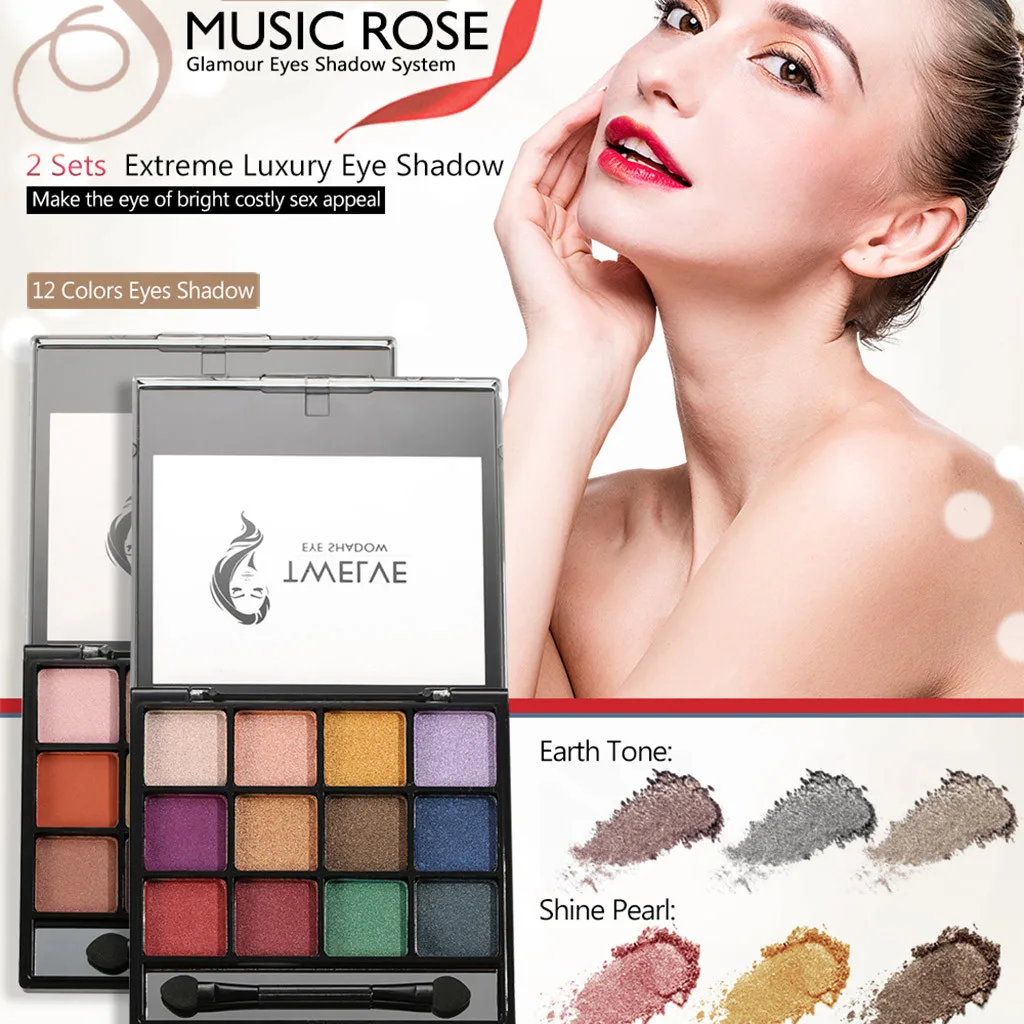 

2019 NEW EYESHADOW PALETTE Beauty Eye Shadow Palette 12 Shades Colors Palette Glitter Makeup Nude Cosmetics EYESHADOW