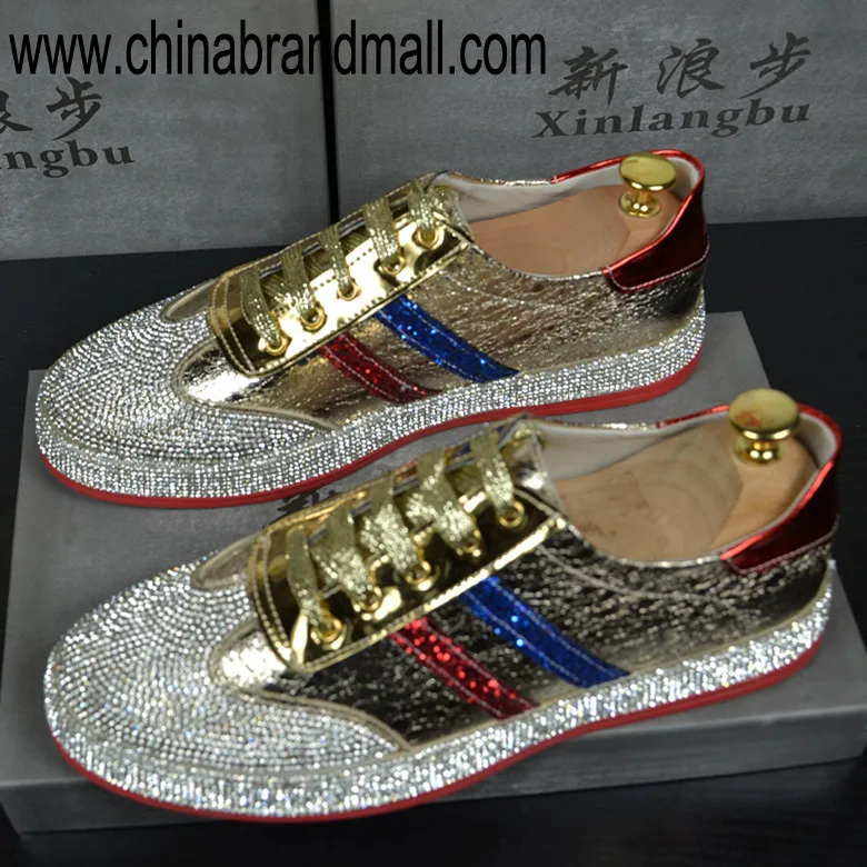 

Men Hip Hop Luxury Brand Trainers shoes Runway Designer Sneakers Patent Leather red Red bottom Rubber Gold Silver Casual shoe
