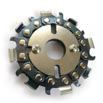 

8 Tooth Wooden Carving Chain Saw Disc Saw Blade Woodworking Cutting Chainsaw Disc Chain Plate Angle Grinder Accessory