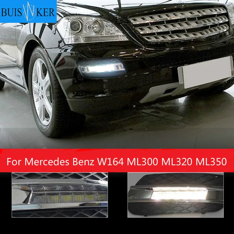 

car styling For Mercedes Benz W164 ML300 ML320 ML350 2008 - 2009 LED DRL Daytime Running Light Daylight Waterproof Fog Head Lamp