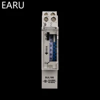 SUL180a 15 Minutes Mechanical Timer 24 Hours Programmable Din Rail Timer Time Switch Relay Measurement Analysis Instruments New 2