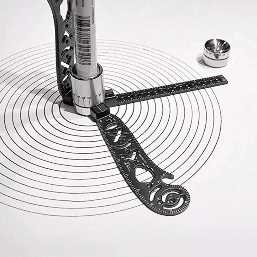 

Portable Versatile Tool Protractor Circles Drawing Magnetic Straight Arc Ruler