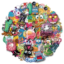 Autocollant dessin animé Street fashion, 50 pièces, téléphone portable, guitare, ordinateur portable, casque, Automobile, tasse d'eau, papeterie de décoration de fête 