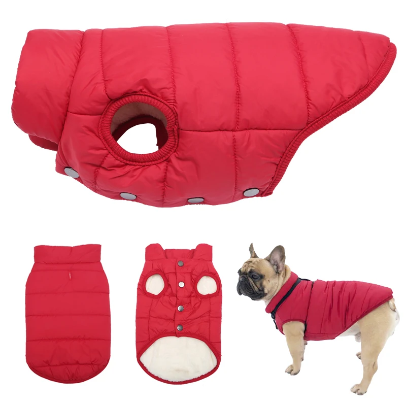 

Clothes For Small Large Dogs Winter Chrismtas Dog Vest Jacket Warm Fleece Pet Coat Chihuahua Pug French Bulldog Clothing Outfits