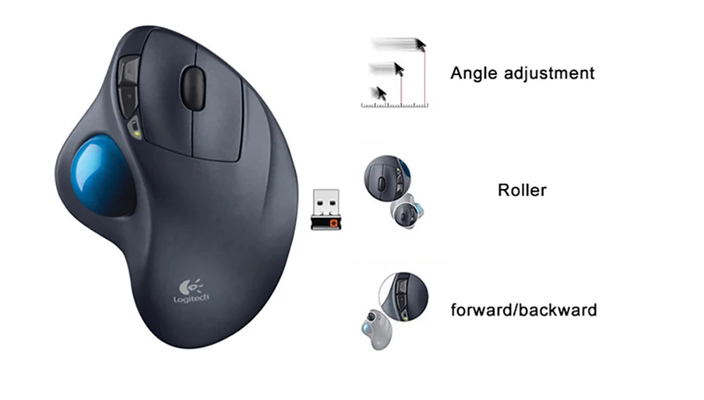 Мышь logitech m570 с USB 1000 PPP поддерживает настольный компьютер/ноутбук беспроводная шариковая мышь для отслеживания