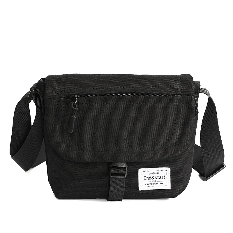 Crossbody men's tide brand shoulder bag hip hop bag canvas boys