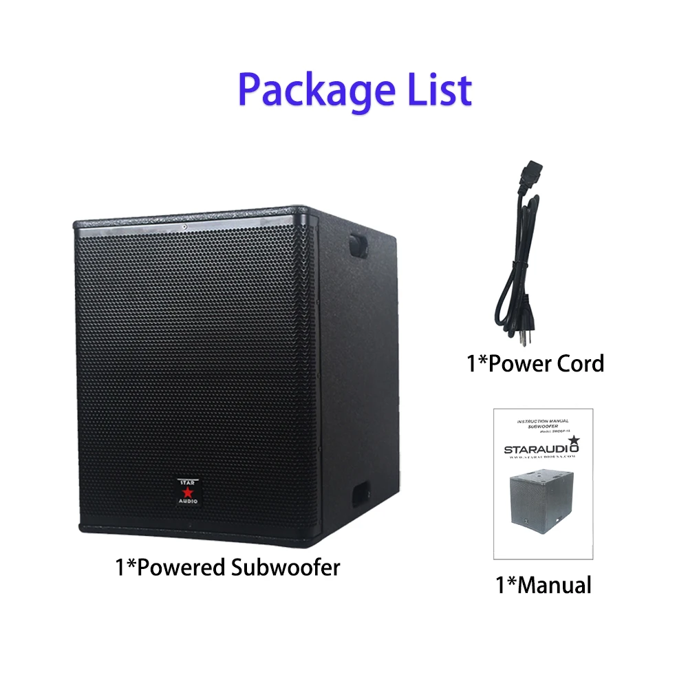 package list of 15 inch powered subwoofer