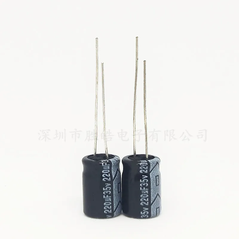 20PCS Higt Quality 35V220UF 8*12mm 220UF 35V Aluminum Electrolytic Capacitors Size：8x12（MM） 50pcs 2 2uf 50v 400v 50v2 2uf 5 11mm 400v2 2uf 6 12mm high frequency low esr aluminum electrolytic capacitor dip