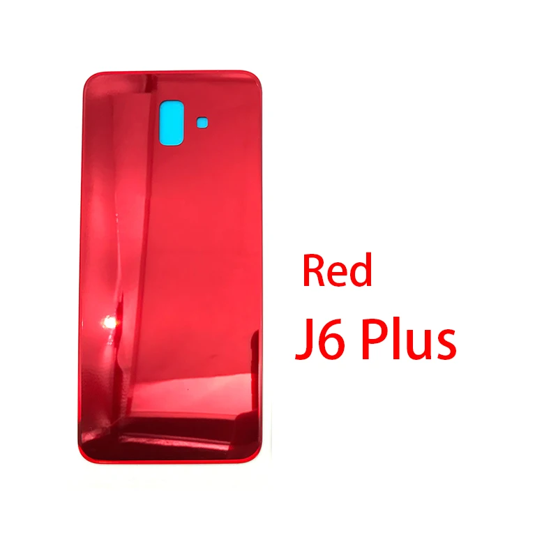 5 шт./лот для samsung Galaxy J4 J6 Plus J415 J610 J610F Задняя крышка батареи Стекло - Цвет: J6 Plus Red