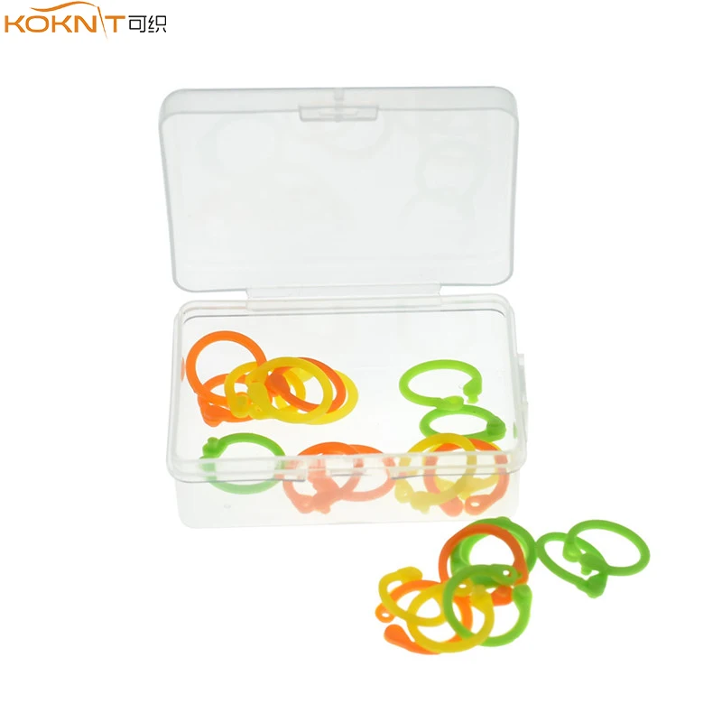 24pcs Mix Colors Stitch Markers With Box Knitting Crochet Locking Latch Tools DIY Craft | Дом и сад