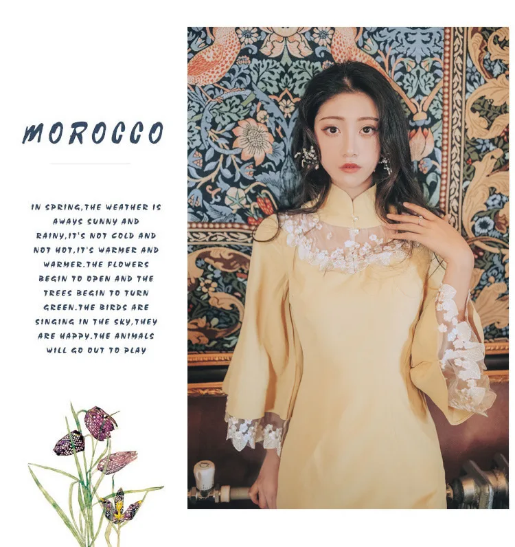 Китайское традиционное платье Qipao платье Чонсам китайское платье Qi Pao cheongsam Qipao женское платье молодой платье Для женщин длинное платье