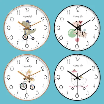 

Nordic Wall Clock Cartoon Children's Wall Clock Living Room Fashion Watch Creative Wall Watch Silent Bedroom Clock