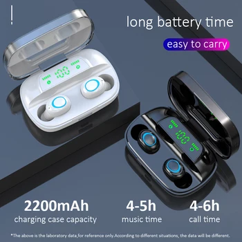 

TWS Wireless Bluetooth Headphone Earphone Bluetooth 5.0 Headset Noise Canceling Handsfree LED Digital Display Earbuds Waterproof