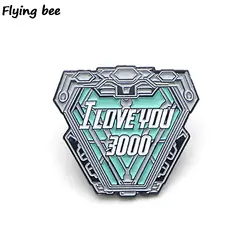 20 шт./партия Flyingbee I love you три тысячи штифтов Железный человек крутая брошь эмаль шпильки Нагрудный значок броши на булавке для друзей X0440