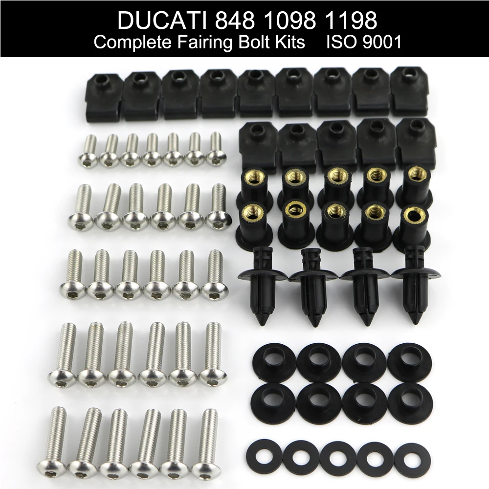 Подходит для Ducati 848 1098 1198 полный комплект обтекателей мотоцикла болтов