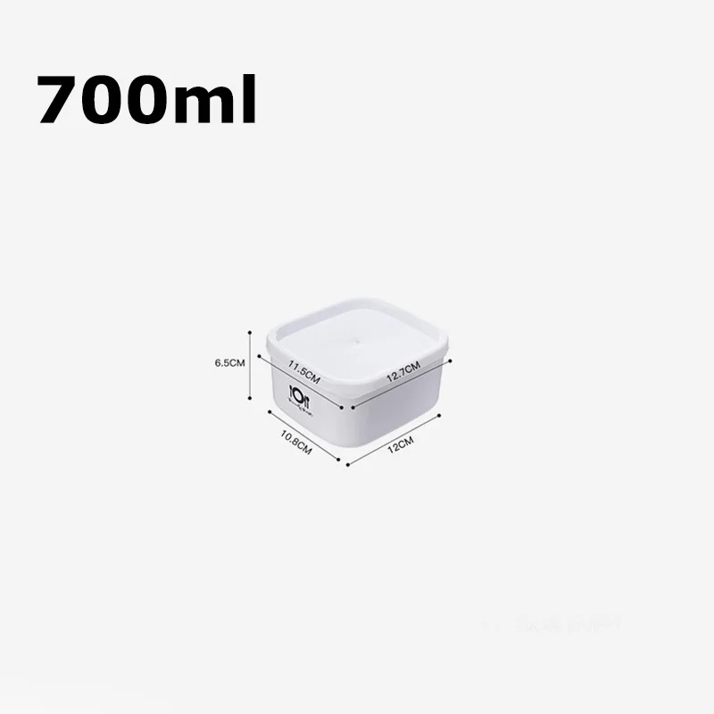 700ml Square СВЧ Ланч-бокс Bento герметичный белый прозрачный пластиковый Детский Взрослый ланчбокс для путешествий фрукты суши контейнер для еды офисная работа - Цвет: 700ml Square