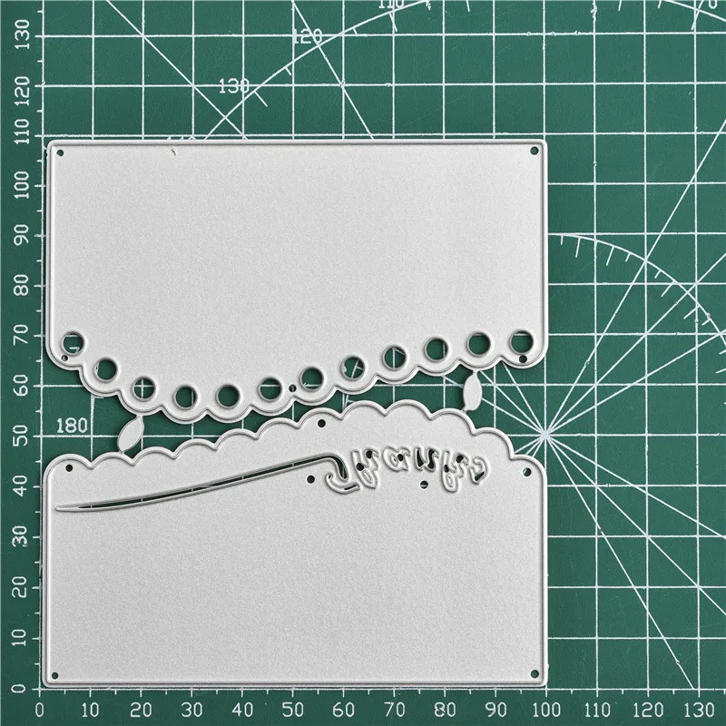 DiyArts кружевная рамка для резки металла граница трафарет штампы Скрапбукинг