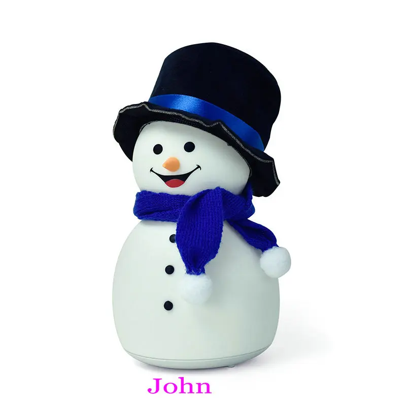 John Snowman Shape Rechargeable Night Lamp Silicone Multi-color LED Rechargeable Night Lamp For Christmas New Year Gift - Испускаемый цвет: John