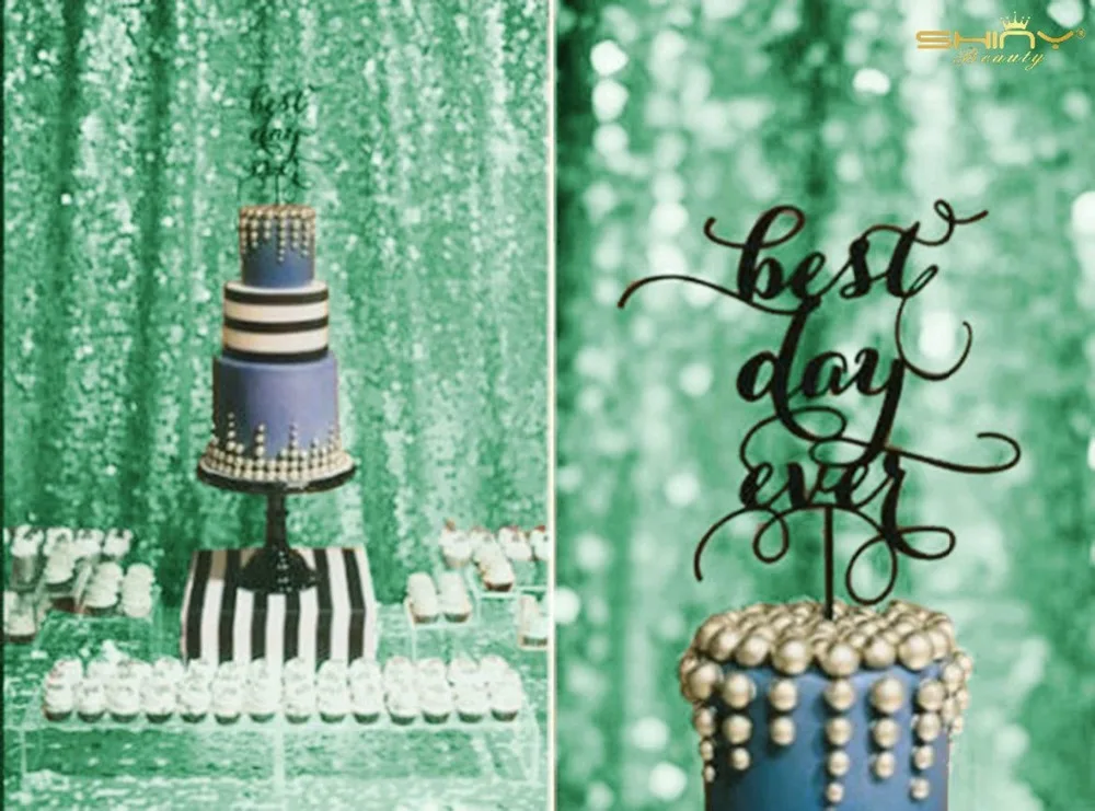 3FTx8FT Sequin Curtain Light Green Glitter Christmas Backdrop Party Photo Backdrop Wedding Backdrop Curtain Baby Show Decoration