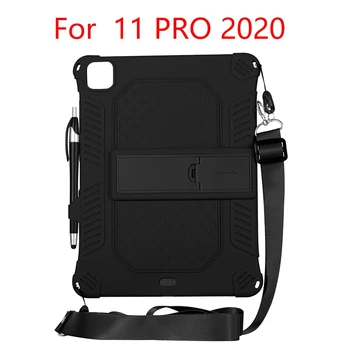 

Tablet Case for iPad 11 PRO 2020 Upgrade Silicone Case Protective Case Anti-Fall with Strap and Capacitor Pen