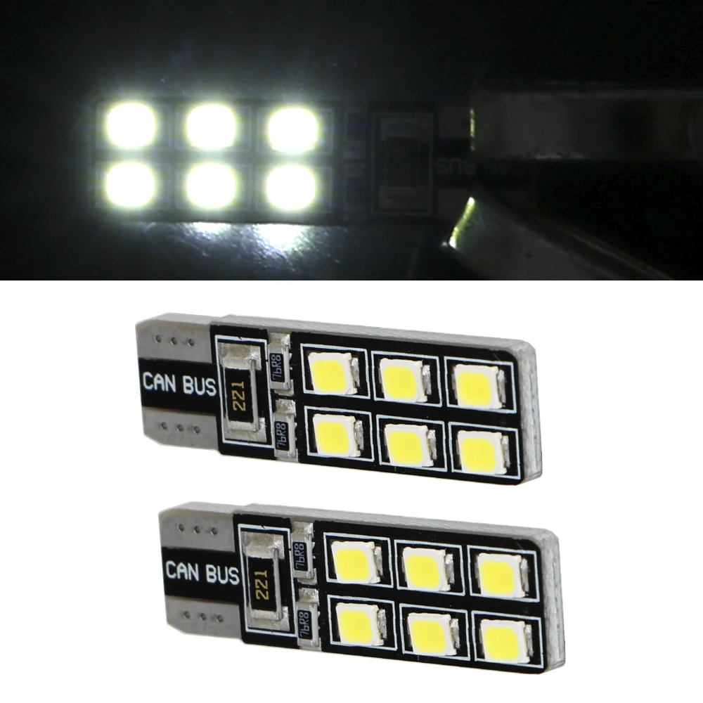 Автомобильная светодиодсветодиодный лампа T10 Canbus 12SMD для багажника Задний сигнал