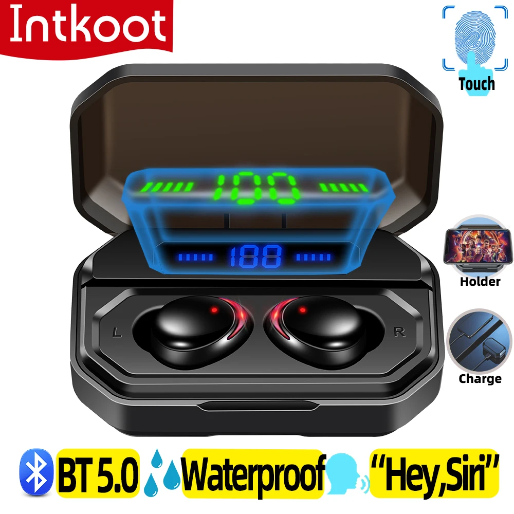 

Earphone Bluetooth Headphone Wireless with Microphone Sport Gaming Truly in Ear Headset Tws 3D Stereo Waterproof Noise Canceling