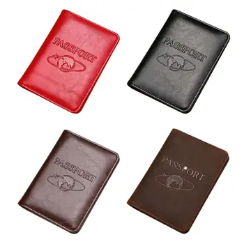 

Fashion Unisex RFID Blocking Genuine Leather Travel Passport ID Card Cover Holder Case Protector Organizer for Men Women
