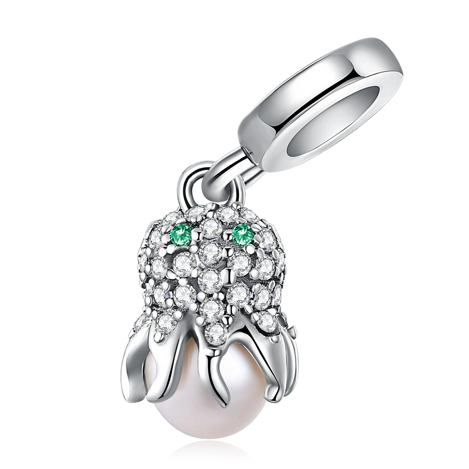 JewelryPalace море любви Осьминог кубического циркония 925 пробы Серебряного Бисера Шарм Fit Браслеты для Для женщин Новая горячая распродажа