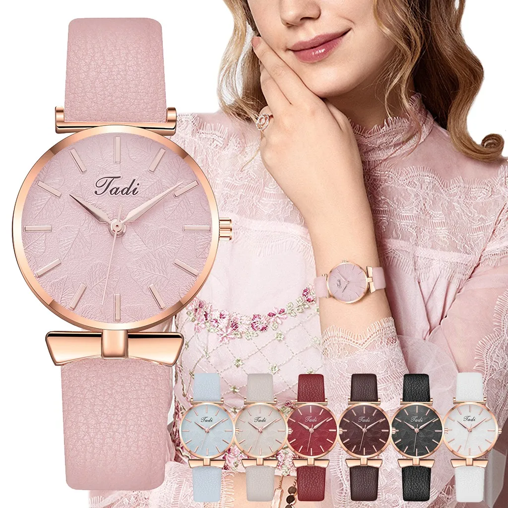 Reloj Mujer женские часы TADI Гладкий минималистичный Календарь кожаный сетчатый