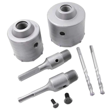 

GTBL 65Mm 80Mm Wall Hole Saw Centre Drill Bit Plus Shank Wrench Kit For Drilling Wall Stone Concrete Cement Guide