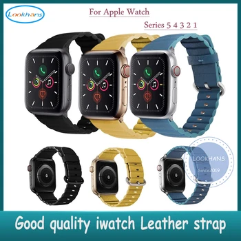 

Leather loop strap for apple watch band 44 mm 40mm iwatch band 42mm 38mm Leathe watchband bracelet apple watch 5 4 3 2 1