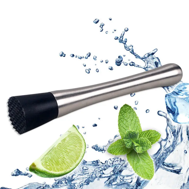 Измельченный лед сатин нержавеющая сталь бар Mojito Pestles фруктовый загадка коктейль