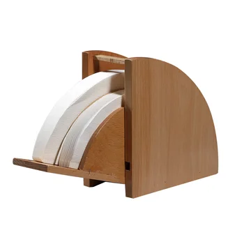 

High Quality with Cover Coffee Dispenser Tools Dust Proof Stand Large Capacity Rack Filter Paper Holder Durable Wooden Storage