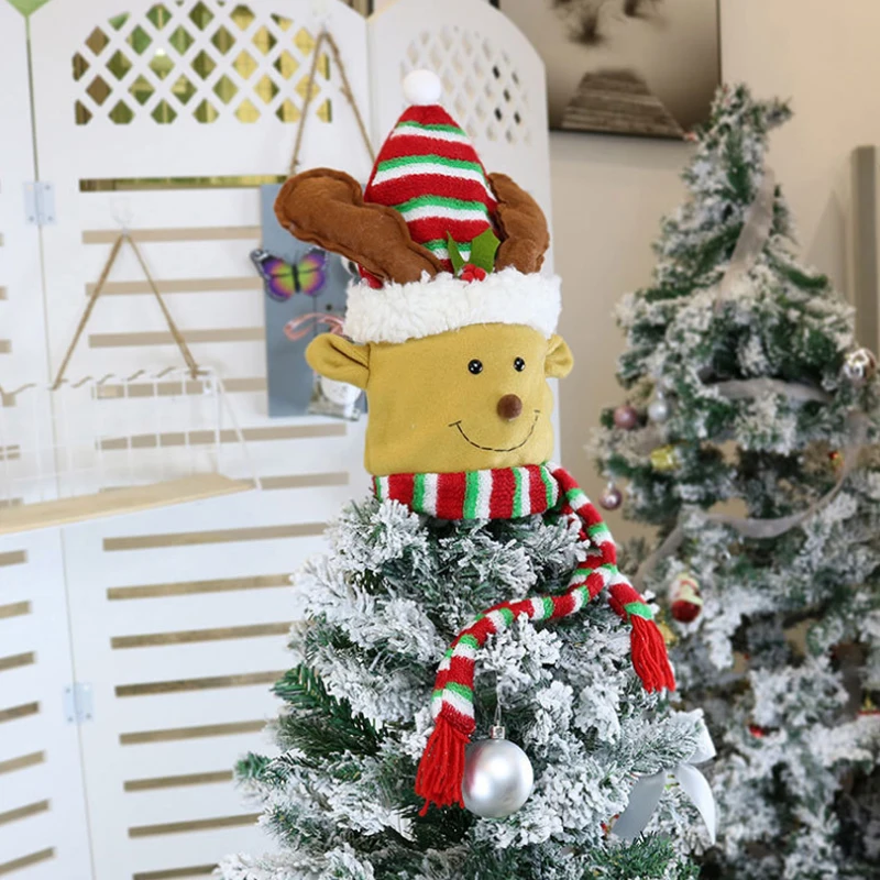 Прекрасные верхушки для рождественской елки празднование нетканый