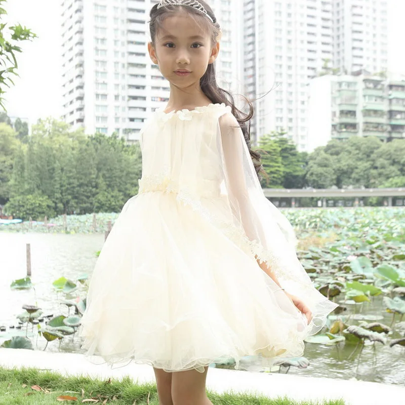 Детское платье принцессы с кружевной шалью|kids summer dress|dresses for girlssummer dresses girls |
