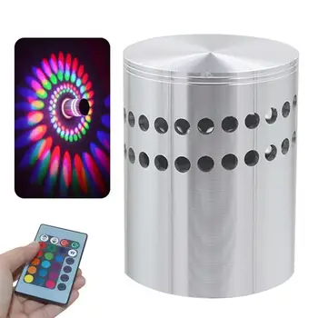 

3W Colorful KTV Bar Home Indoor Spiral LED Wall Lamp Background Decorate Light