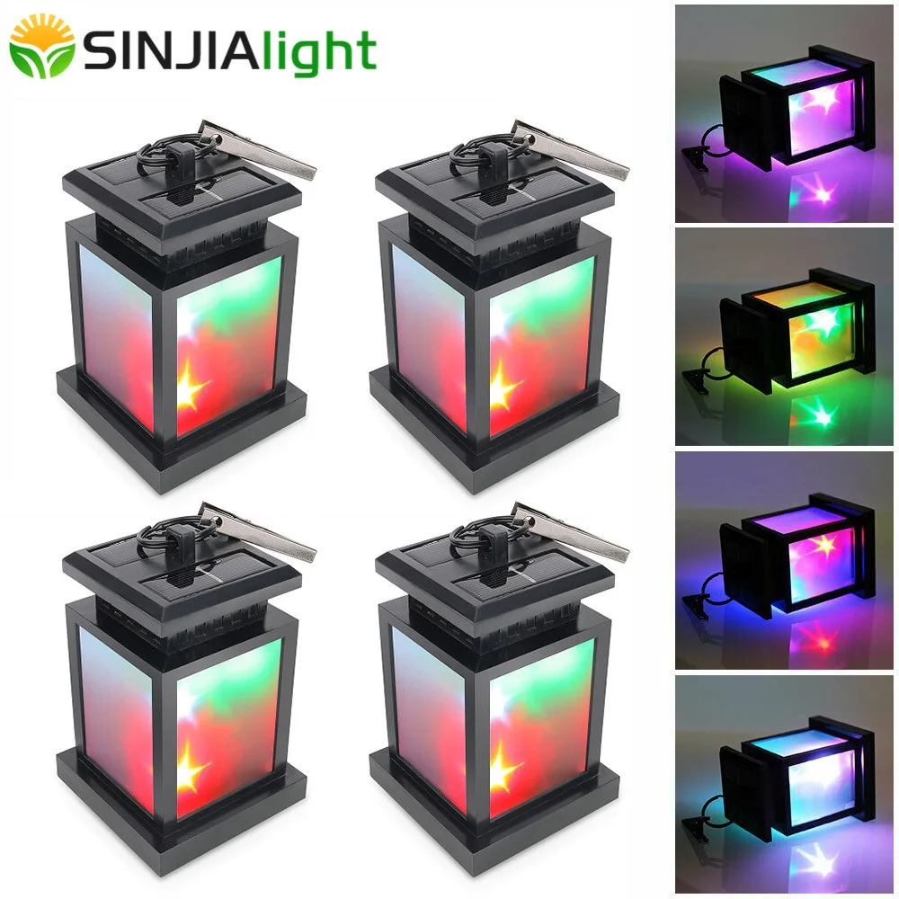 RGB светодиодный светильник на солнечной батарее уличный теплый Солнечная лампа