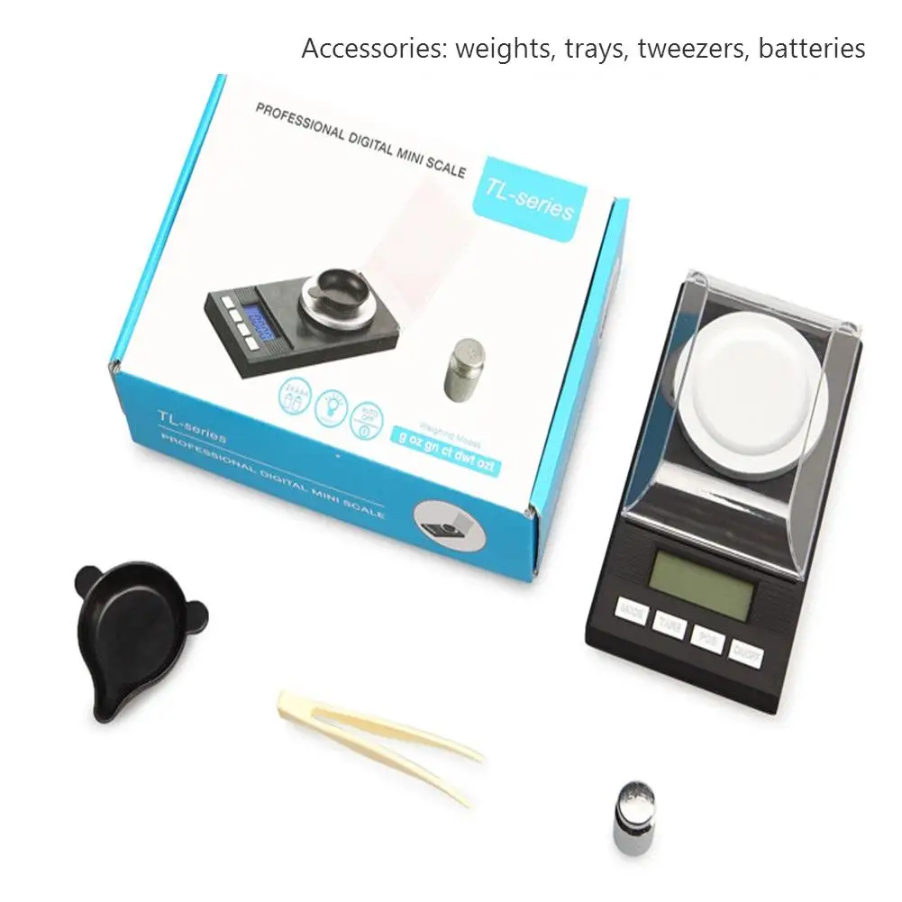 Digital Pocket Scale Mini Jewelry Scale 10g 20g 50g 100g*0.001 High Precision Diamond Gem Weight Balance