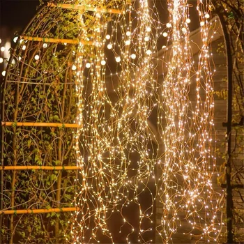

100 LEDs 10 Strands Copper Wire LED String Lights Holiday lighting Fairy Lights Christmas Garland New Year Wedding Party Decor