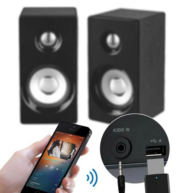 USB Bluetooth 5,0 аудио приемник передатчик 3,5 мм стерео музыка беспроводной адаптер для ТВ компьютер Динамик Наушники