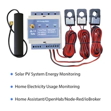 Bi-directional Three Phase WiFi Power Meter,mqtt,150A,Din Rail,Home-Assistant, solar pv monitor, CE,RCM ,Electricity Usage