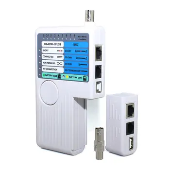 

Network Tester Video Cable Plastic+metal Line Detector 4 In 1 Rj45 Multifunctional White Testable Inc Surveillance Onleny