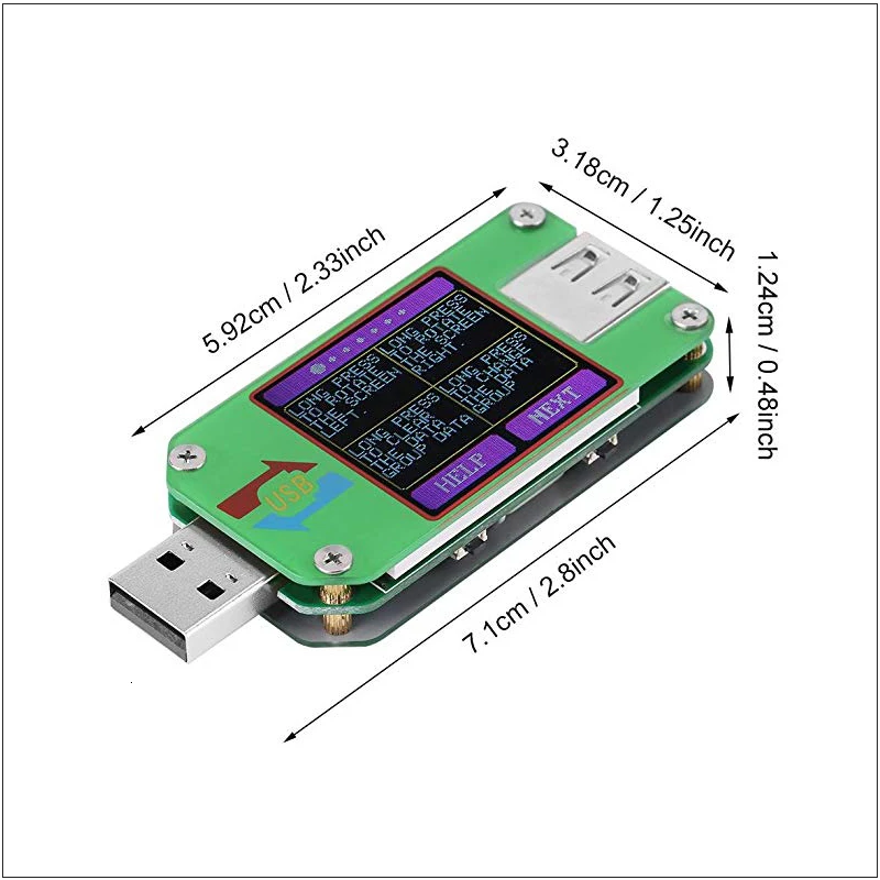 RD UM24 UM24C тестер USB 2,0 ЖК-дисплей Вольтметр Амперметр батарея аккумуляторная измеритель тока мультиметр кабель измерительный тестер