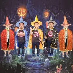 Besegad Детские костюмы на Хэллоуин ведьма мастер накидка с Hat Хэллоуин ролевая игра платье-до поставки плащи забавные игрушки