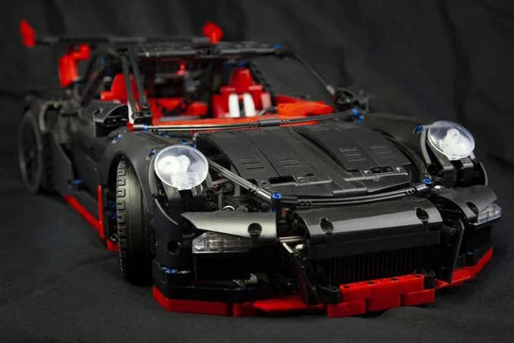 DHL 20001 MOC Technic Car Series, совместимая с 42056 скоростной гоночной машиной, модель кирпича, строительные кубики, детские игрушки, рождественские подарки