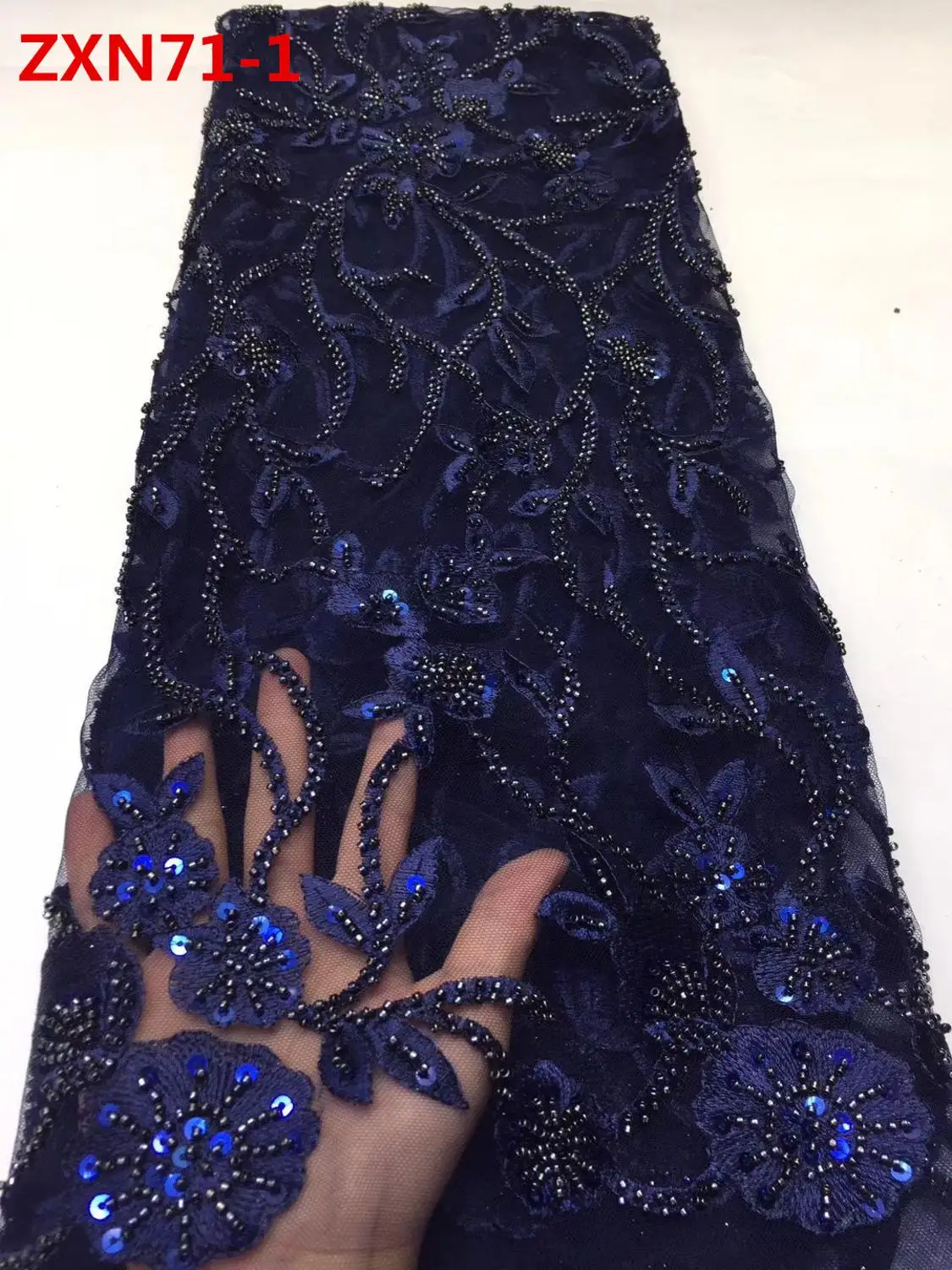 Модная женская Лучшая цена Высокое качество Сетчатое кружево с вышивкой и блестками ткань Сетчатое кружево