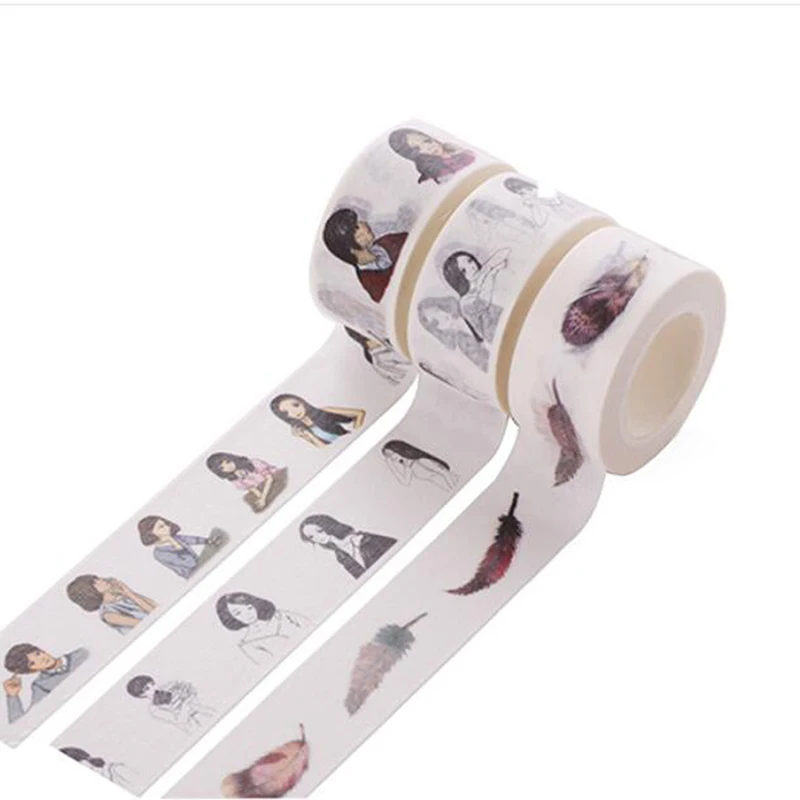 Paper Washi Tape Japanese Paper DIY Planner Masking Tape Adhesive Tapes Stickers Decorative Stationery Tapes