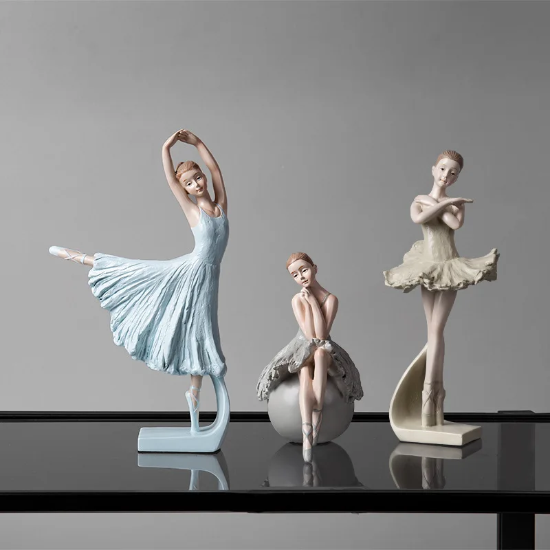 

Modern minimalist small fresh ballet girl resin ornaments modern creative home bedroom soft furnishing art decoration ornaments