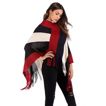 

Yfashion Tassel Loose Shawl Autumn Winter Women Sweater Knitting Pullovers Long Sleeve Knitted Sweater Cover Up Coat Femme