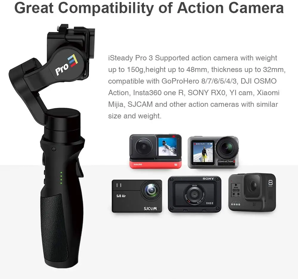 3 осевой Ручной Стабилизатор Hohem iSteady Pro для экшн камер GoPro Hero DJI OSMO Action Insta360 One R Sony RX0